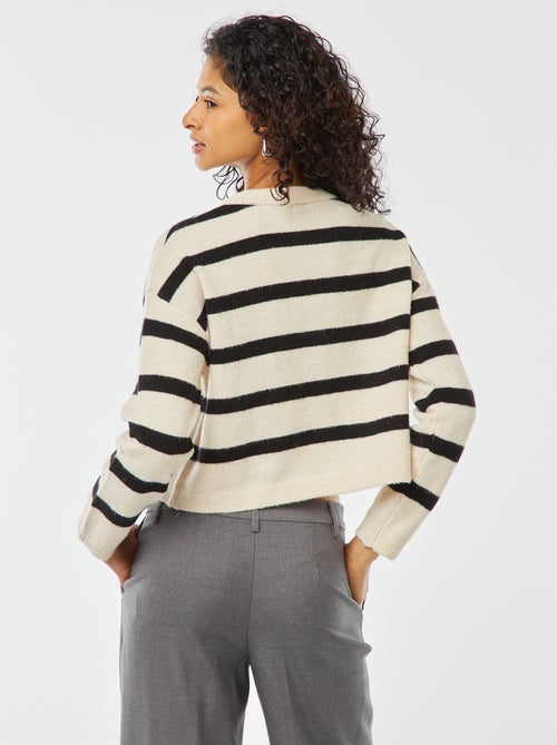 Casaco cropped em malha - Kiabi