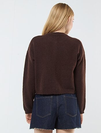 Casaco cropped em malha