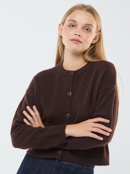 Casaco cropped em malha - Kiabi