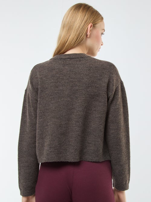 Casaco cropped em malha - Kiabi