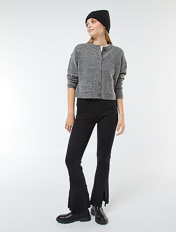 Casaco cropped em malha