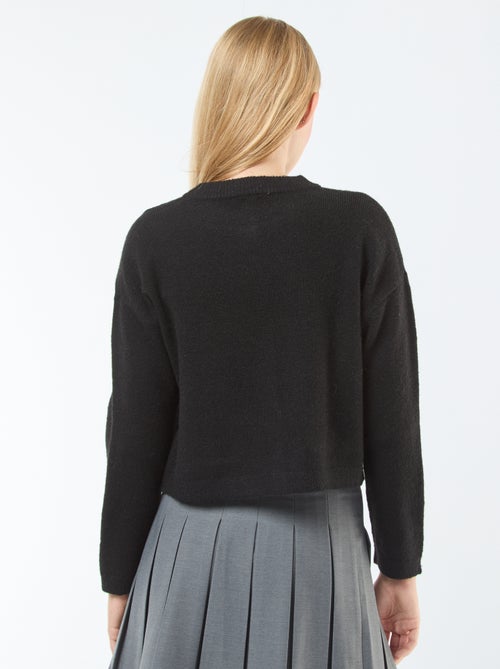 Casaco cropped em malha - Kiabi