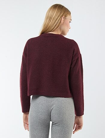 Casaco cropped em malha
