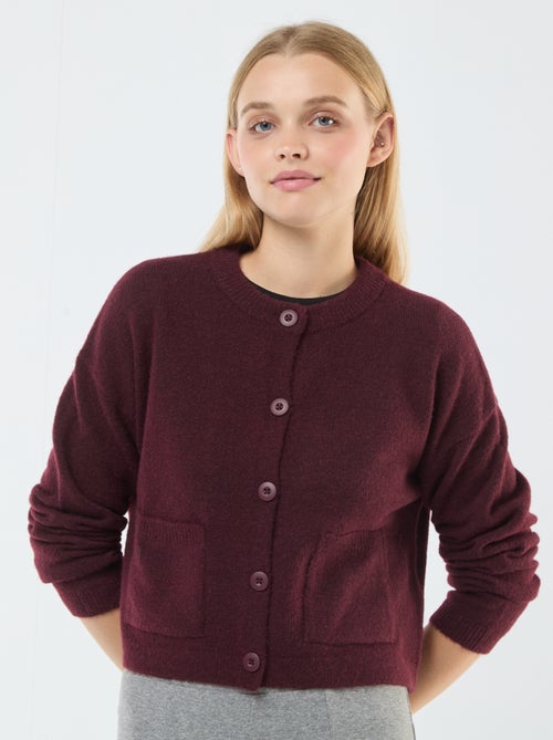 Casaco cropped em malha - Kiabi