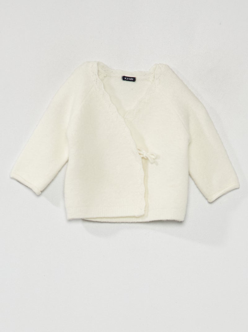 Casaco cruzado Branco - Kiabi