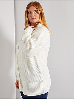 Casaco cruzado em malha ultra-suave - Kiabi