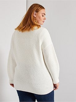 Casaco cruzado em malha ultra-suave - Kiabi