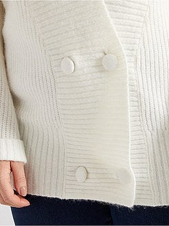 Casaco cruzado em malha ultra-suave - Kiabi