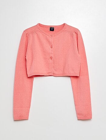 Casaco curto bolero canelado