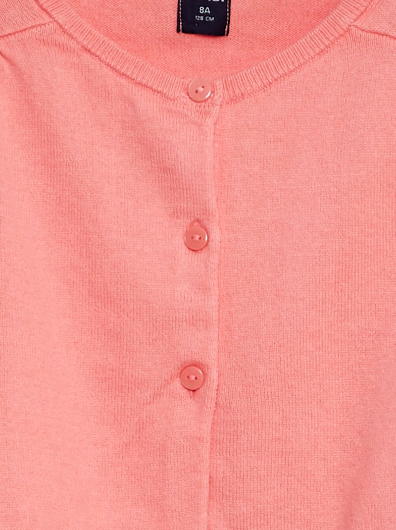 Casaco curto bolero canelado ROSA - Kiabi