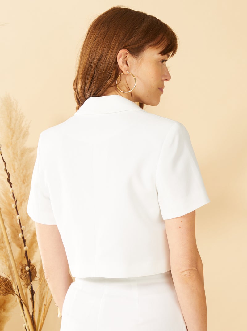 Casaco curto Branco - Kiabi