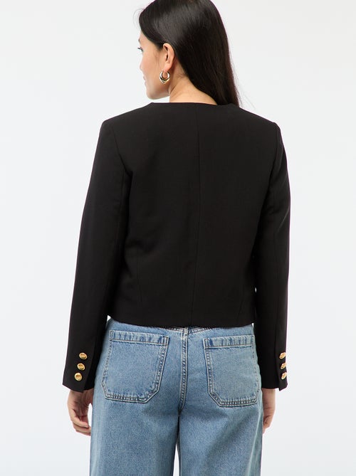 Casaco curto com botões dourados - Kiabi