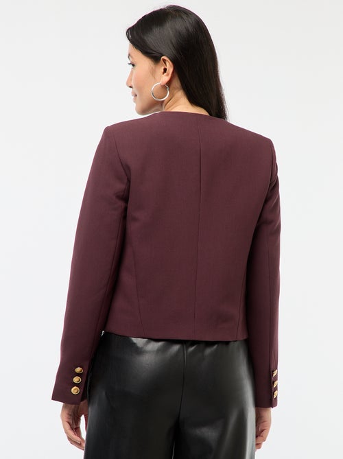 Casaco curto com botões dourados - Kiabi