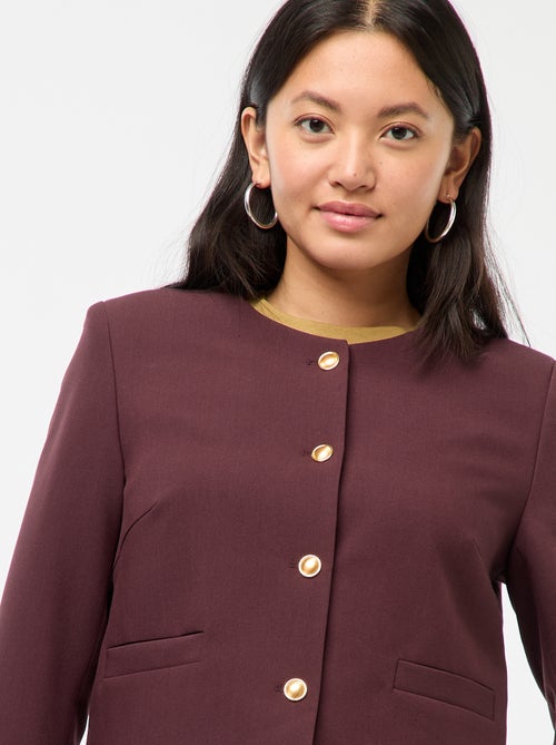 Casaco curto com botões dourados - Kiabi