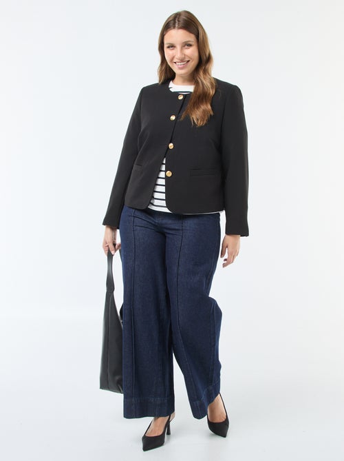 Casaco curto com botões retro - Kiabi