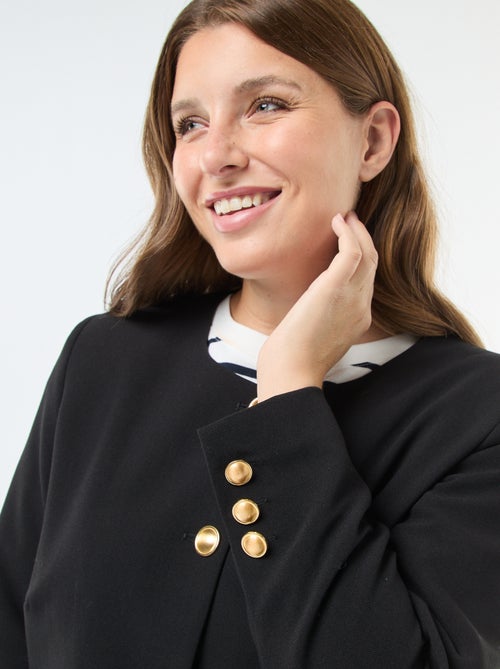 Casaco curto com botões retro - Kiabi