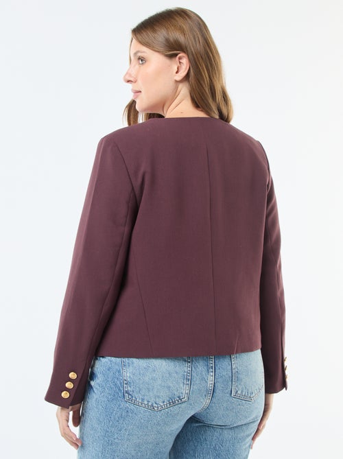 Casaco curto com botões retro - Kiabi