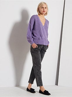 Casaco curto com forma cruzada - Kiabi