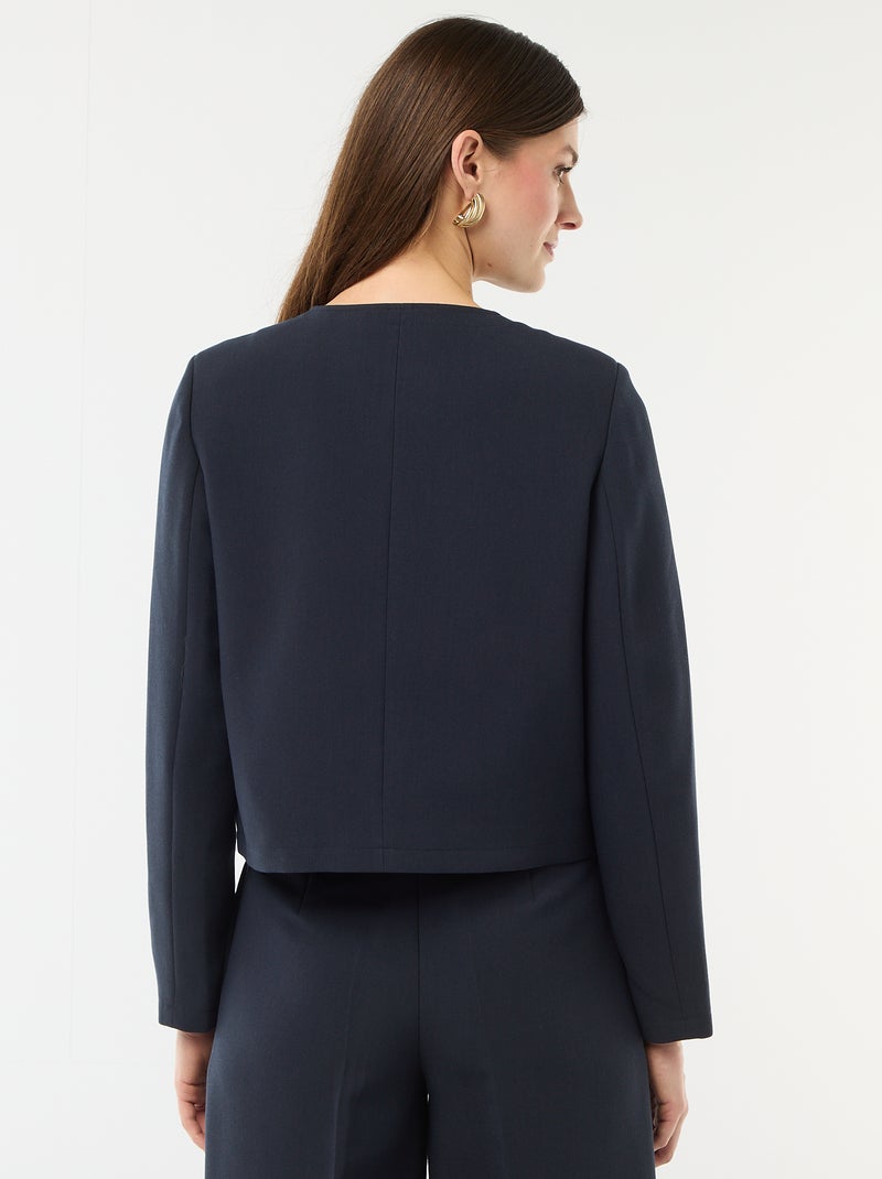 Casaco curto de cerimónia liso Azul - Kiabi