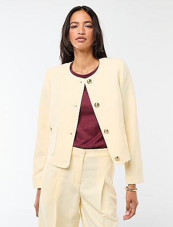 Casaco curto de cerimónia liso