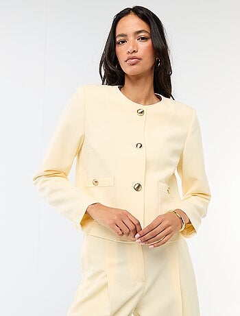 Casaco curto de cerimónia liso