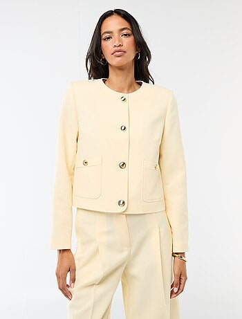 Casaco curto de cerimónia liso