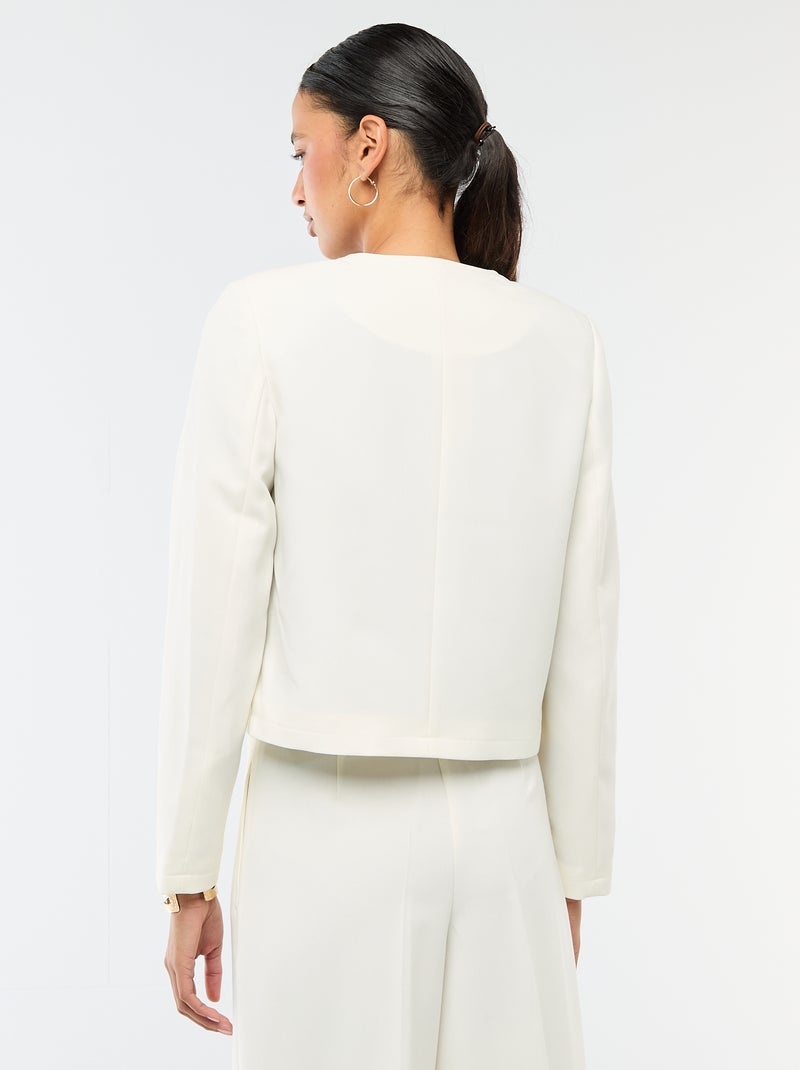 Casaco curto de cerimónia liso Branco - Kiabi