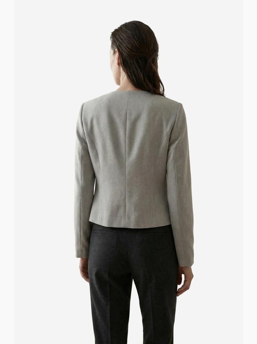 Casaco curto de tweed alfaiatado com botões my fashion - Kiabi Casaco curto de tweed alfaiatado com botões my fashion - Kiabi