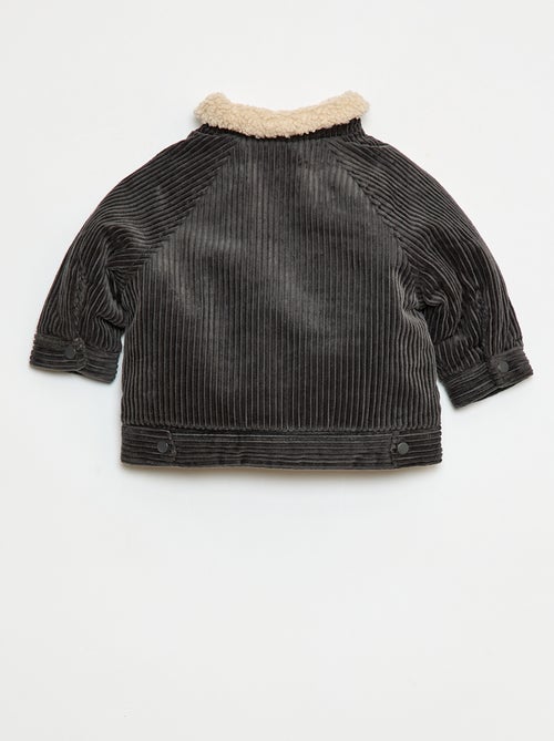 Casaco curto de veludo forrado - Kiabi