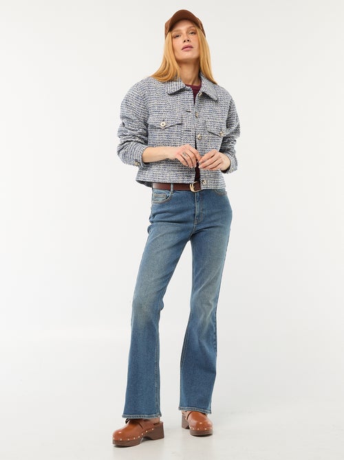 Casaco curto em tweed - Kiabi