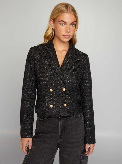 Casaco curto em tweed - Kiabi