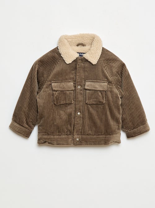 Casaco curto em veludo forrado - Kiabi