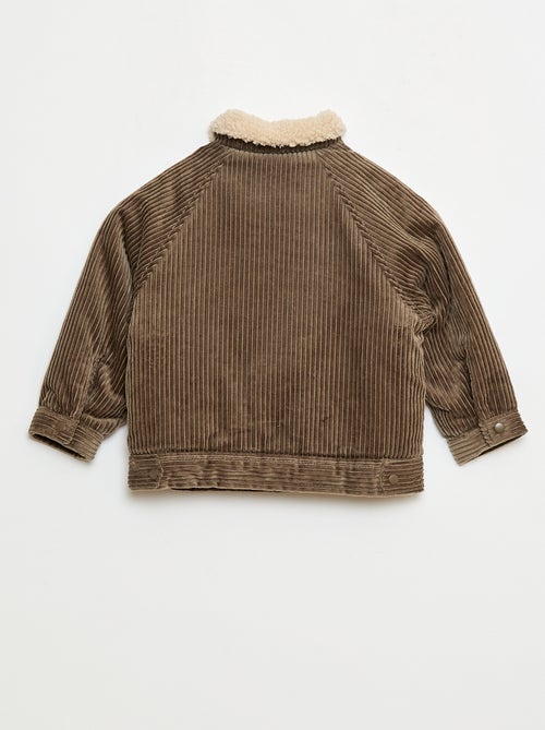 Casaco curto em veludo forrado - Kiabi