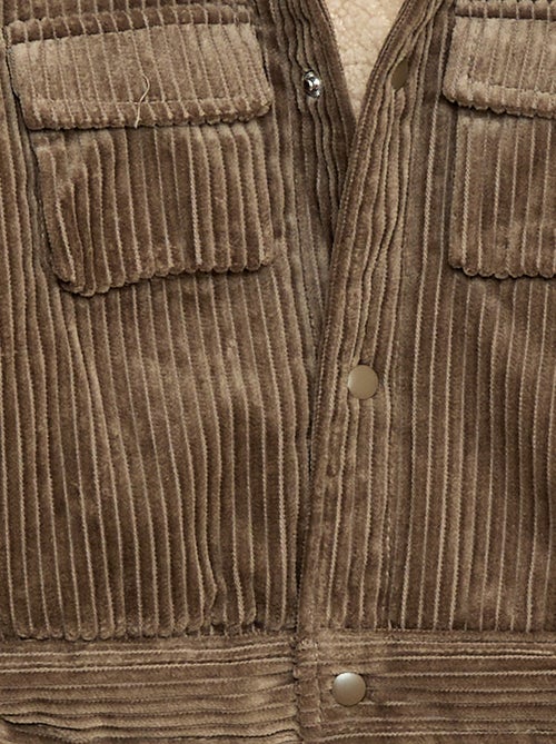 Casaco curto em veludo forrado - Kiabi