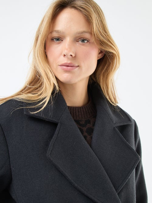 Casaco curto estilo lã - Kiabi