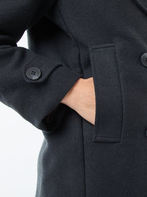 Casaco curto estilo lã - Kiabi