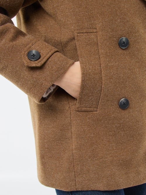 Casaco curto estilo lã - Kiabi