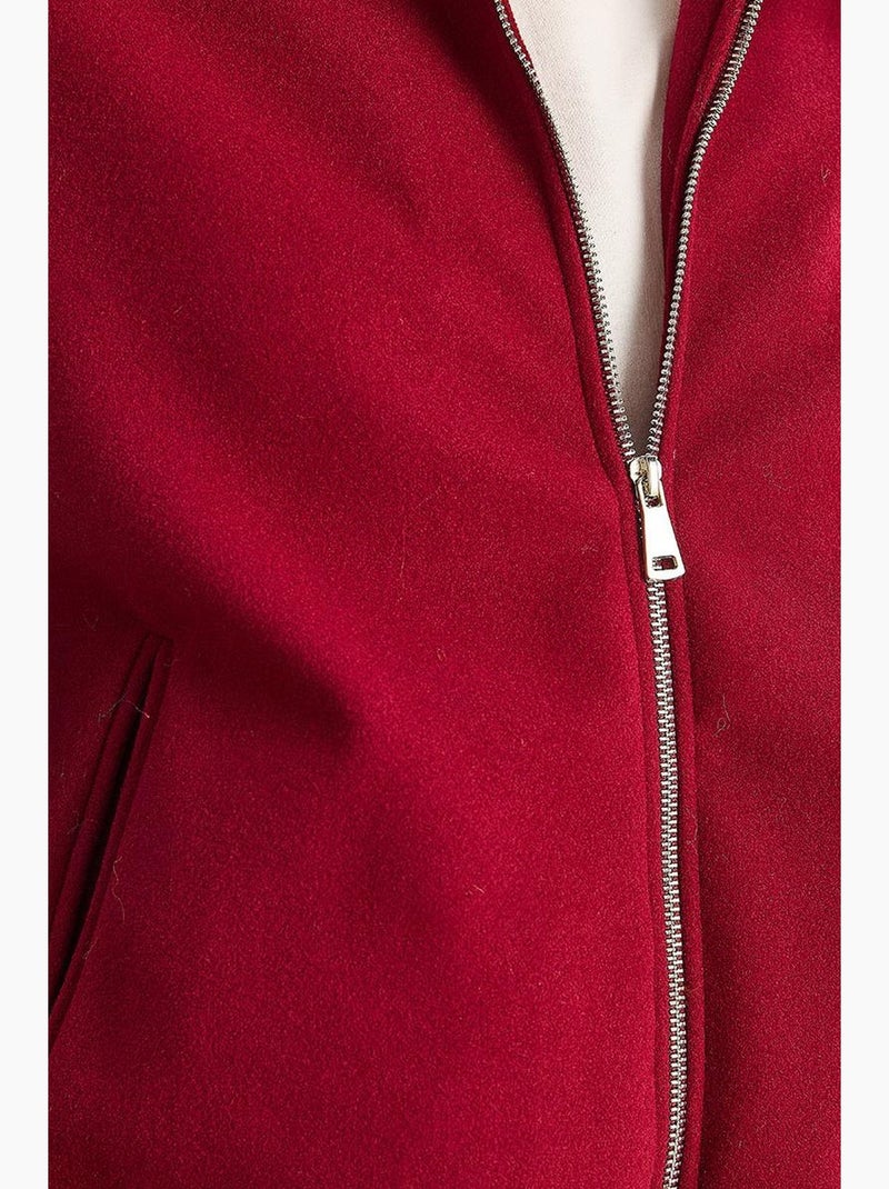 Casaco curto lucci Vermelho caxemira - Kiabi