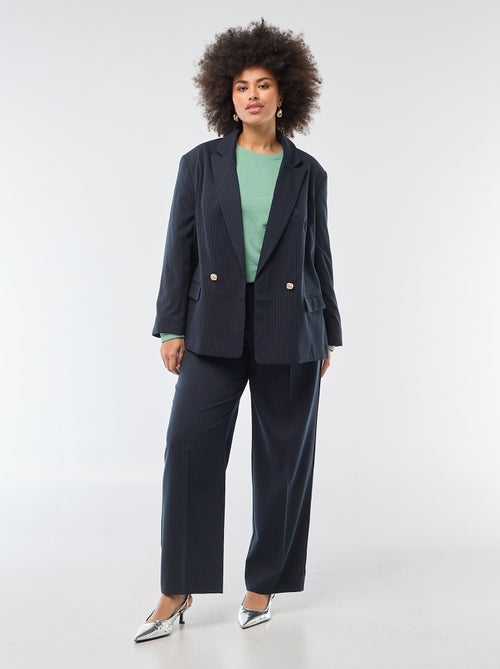 Casaco de alfaiataria comprido com abotoadura dupla - Kiabi