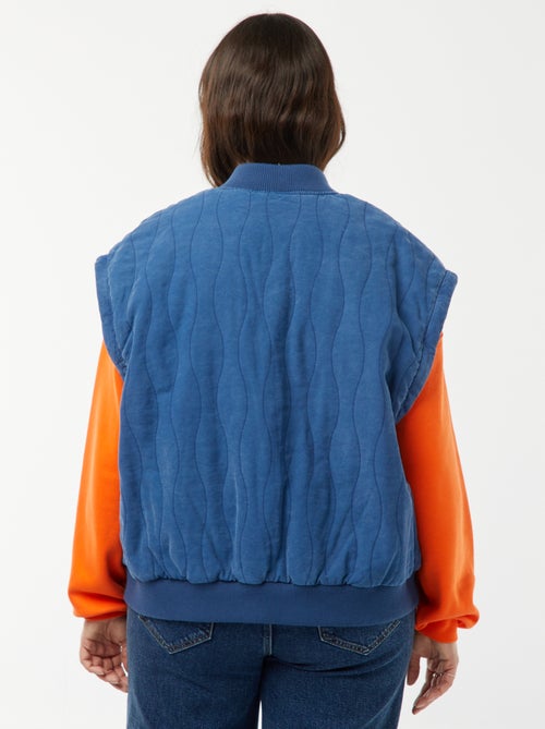 Casaco de algodão acolchoado com ondas verticais - Kiabi