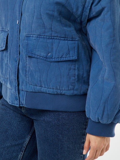 Casaco de algodão acolchoado com ondas verticais - Kiabi