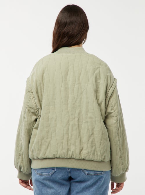 Casaco de algodão acolchoado com ondas verticais - Kiabi