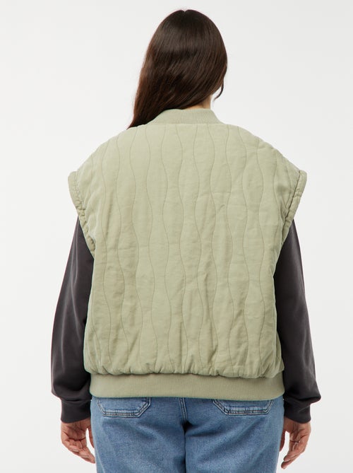 Casaco de algodão acolchoado com ondas verticais - Kiabi