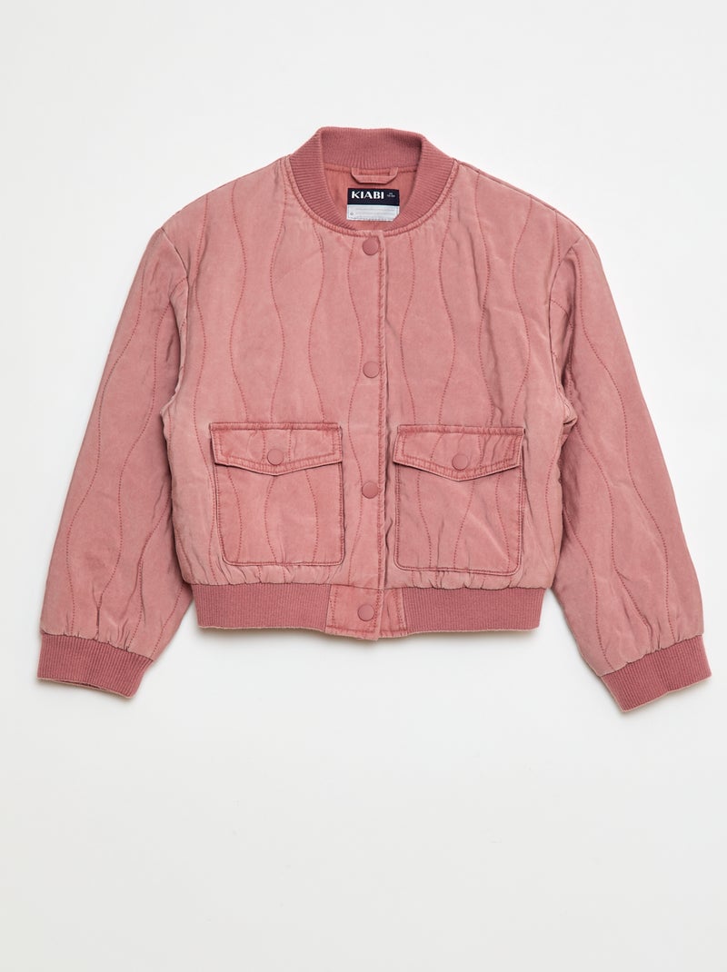 Casaco de algodão acolchoado Rosa - Kiabi
