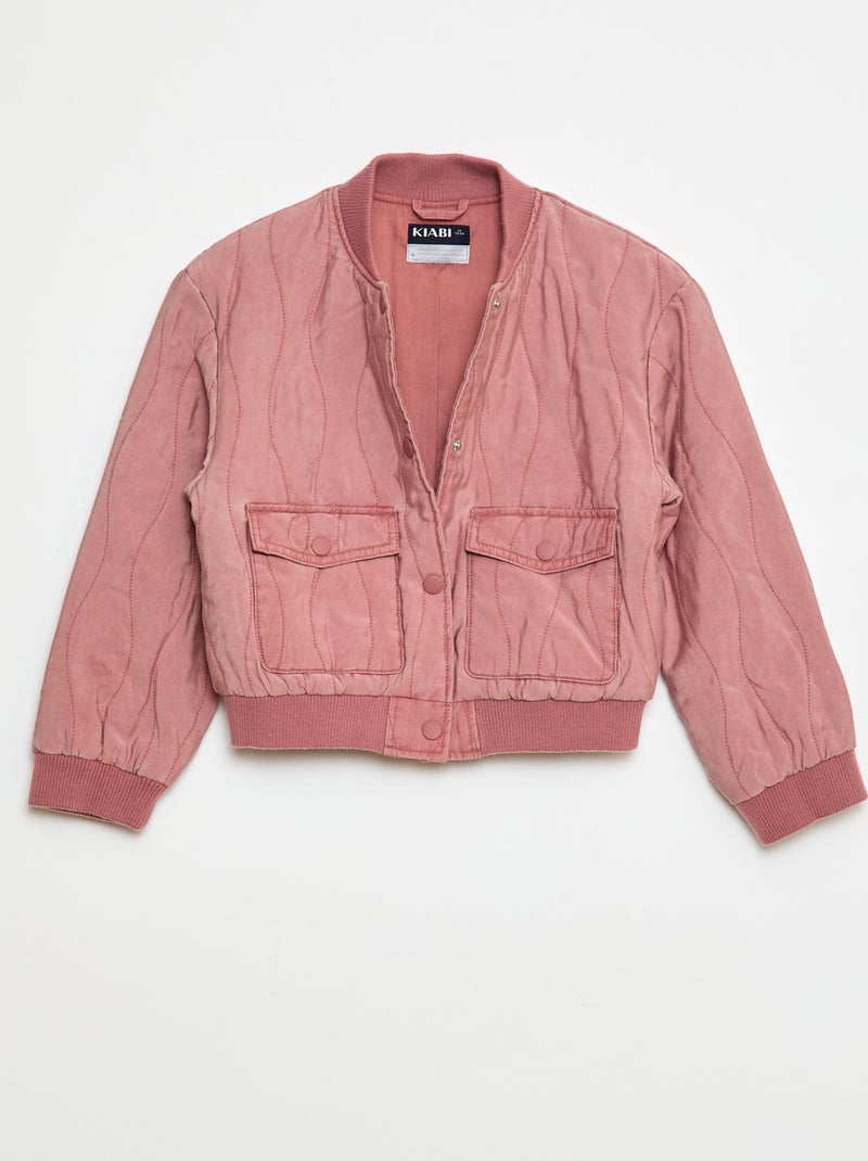 Casaco de algodão acolchoado Rosa - Kiabi