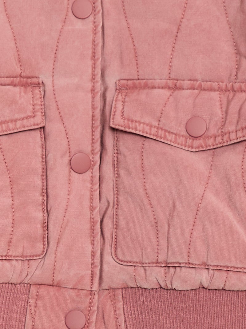 Casaco de algodão acolchoado Rosa - Kiabi