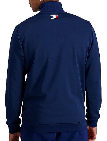 Casaco de apresentação xv de frança le coq sportif 23/24 azul marinho para homem