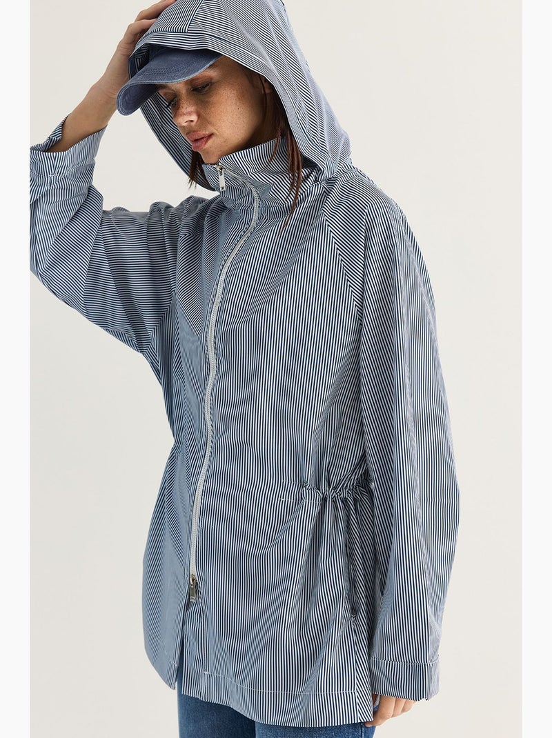 Casaco de chuva mulher lucci Azul-pastel - Kiabi