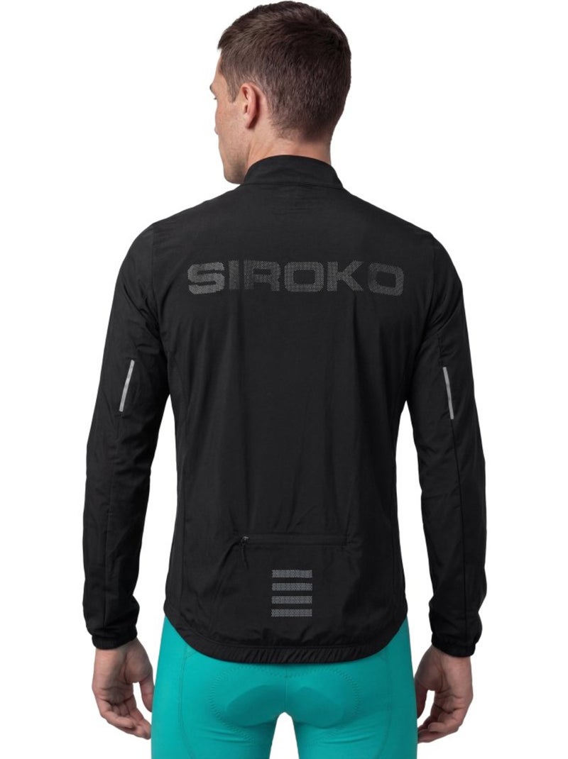 Casaco de ciclismo corta-vento ultraleve homem Preto - Kiabi