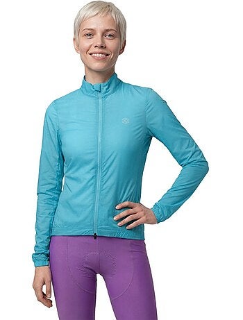 Casaco de ciclismo corta-vento ultraleve mulher